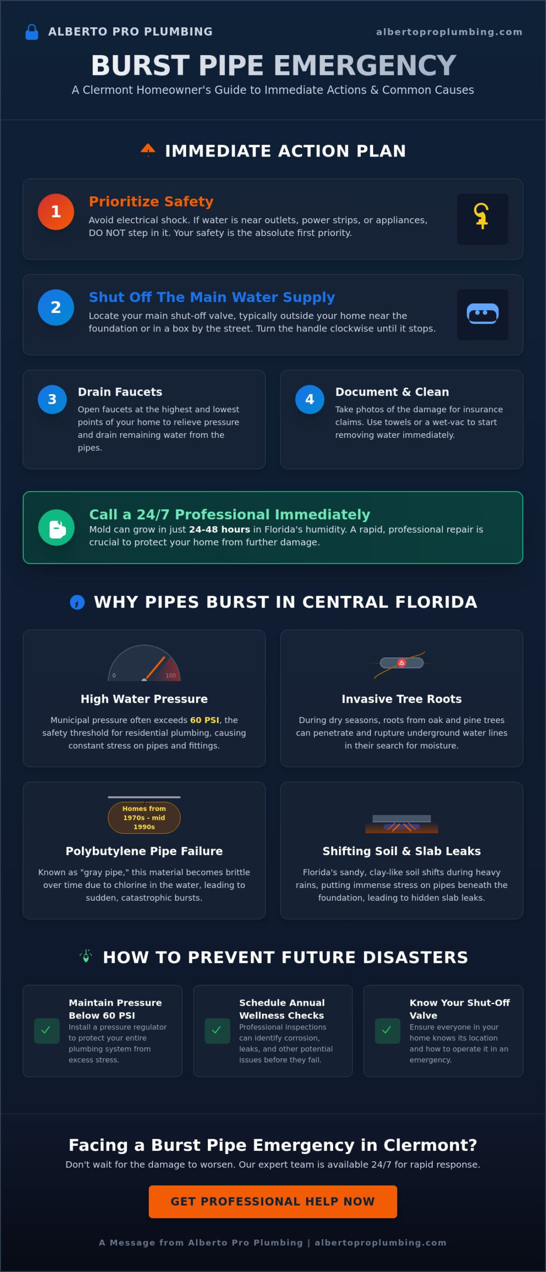 Burst Pipe Emergency in Clermont: 24/7 Fast Repair & Response