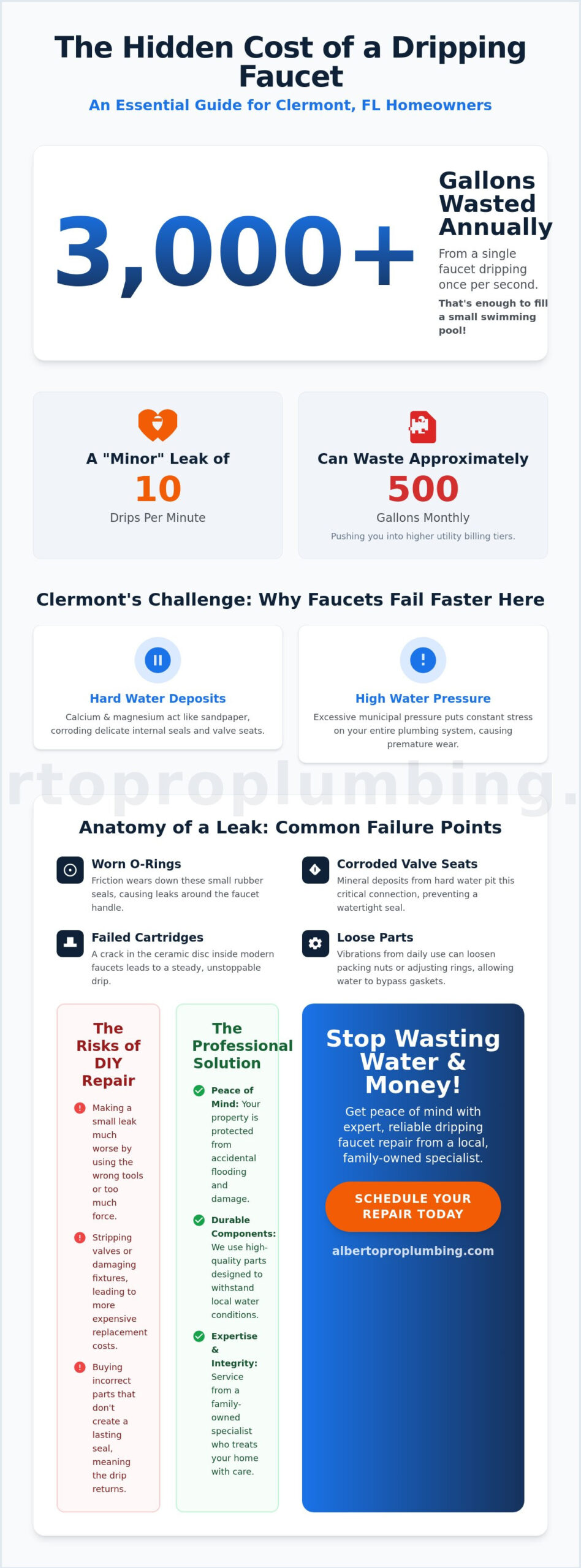 Professional Dripping Faucet Repair in Clermont, FL: Stop the Drip Today