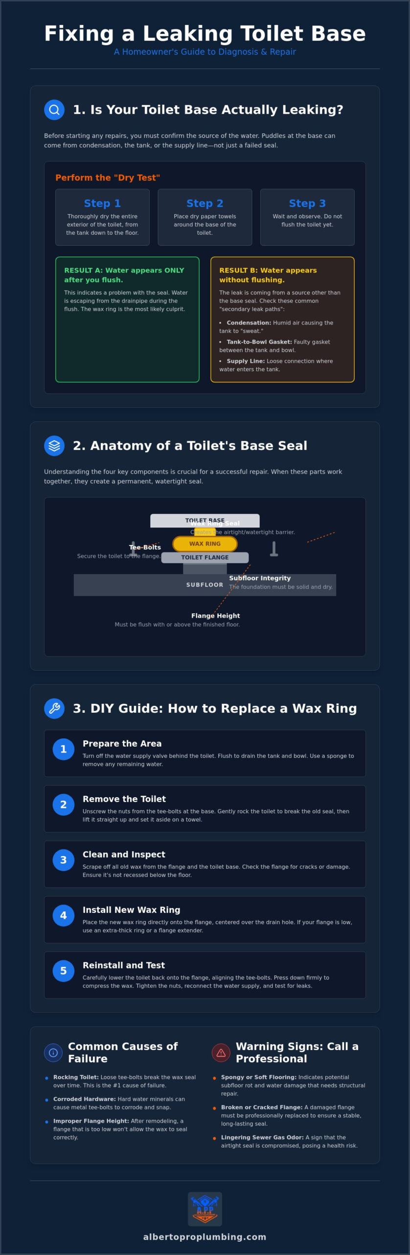 How to Fix a Leaking Toilet Base: A Guide for Central Florida Homeowners