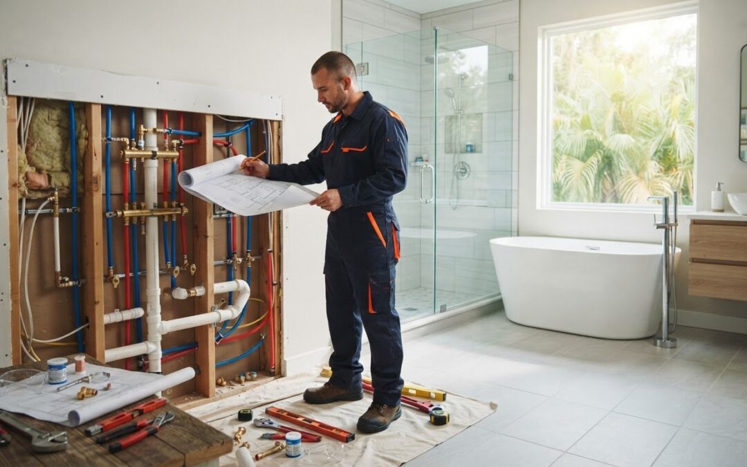 How to plan bathroom remodel plumbing and estimate costs